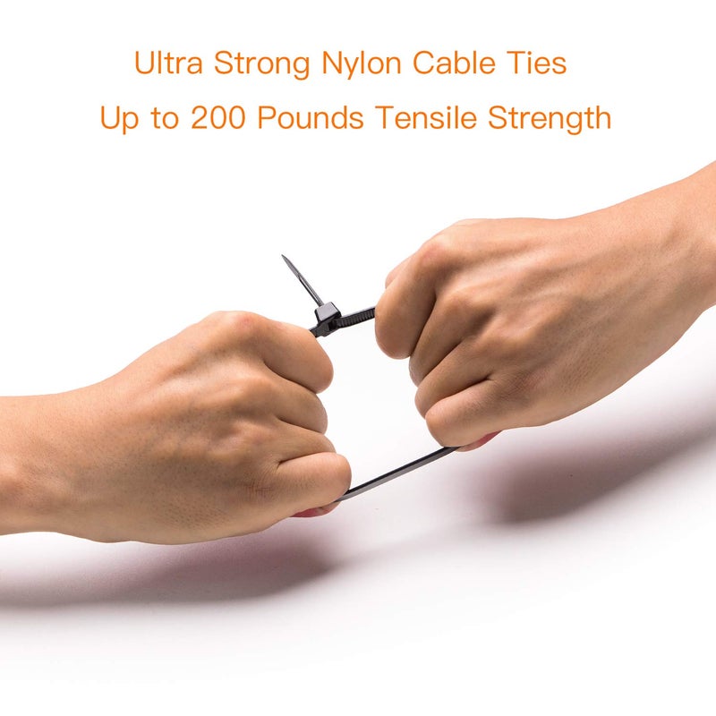 OneLeaf Cable Ties 24 Inch Heavy Duty Zip Ties with 200 Pounds Tensile Strength for Multi-Purpose Use, Self-Locking UV Resistant Nylon Tie Wraps, Indoor and Outdoor Tie Wire.30 Pcs Black - Image 2